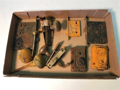 Flat of Vintage Door Locks & Misc. (#1)