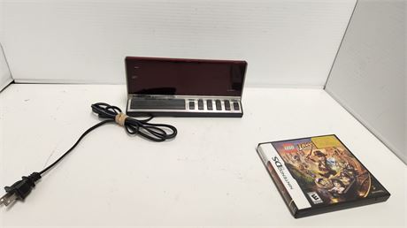Alarm Clock & Nintendo DS Game & Case