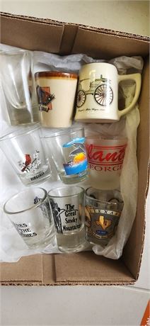 Flat of shot glasses