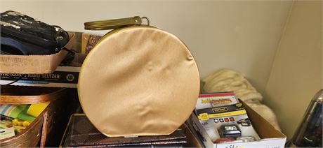 Hat Box and 2 fur hats