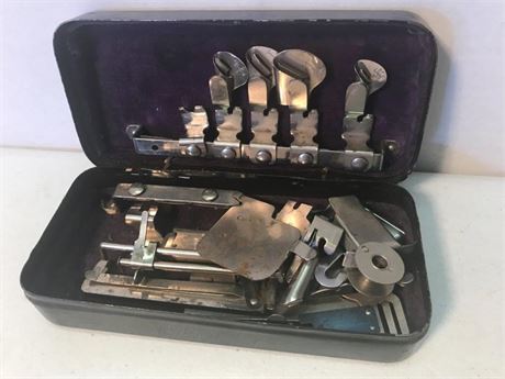 Vintage Sewing Machine Attachments & Case