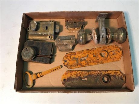 Flat of Vintage Door Locks & Misc. (#2)