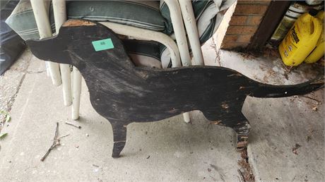 Wood Dog Lawn Decoration