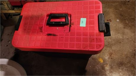 Portable Work Box With Tools & Miscellaneous