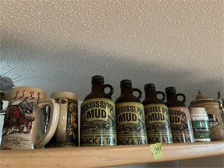 Collectible Bottles, Beer Steins, Liquor Bottles