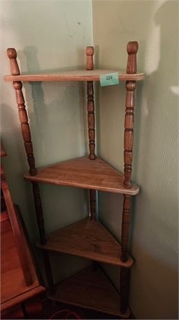 Wood Corner 4 Tier Shelf