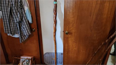 Wood Carved Walking Stick