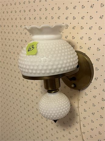 Milk Glass Light Fixture