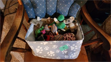 Lot of stuffed dog toys