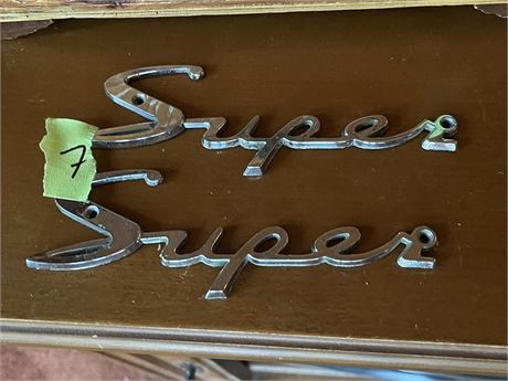 Metal "Super" Car Emblems