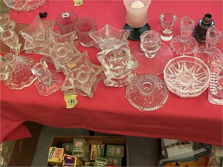 Crystal and Glass Candle Holders