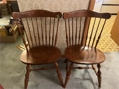 Vintage Ethan Allen Windsor Dining Chairs (2)