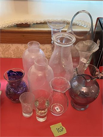 Glassware Vase Lot