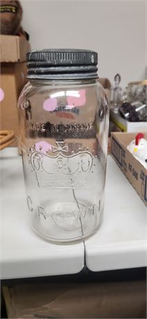 XL Crown Glass Jar With Lid