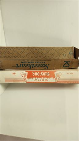 Vintage Sweetheart Sno-Kone Cups