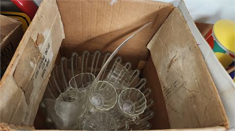 Glass Punch Bowl Set