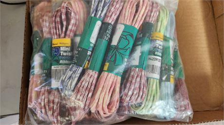 Lot Of Mini Twist Printed Ribbon