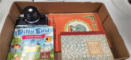 Vintage Camera & Children's Books