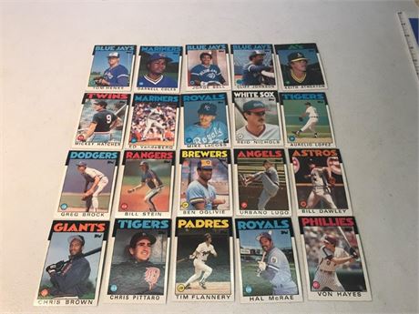20 1986 Topps Baseball Cards (#4)