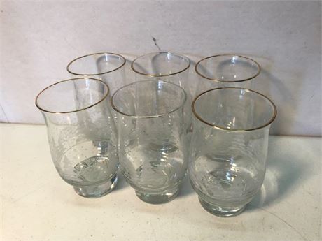 Libbey Glass Christmas Cups