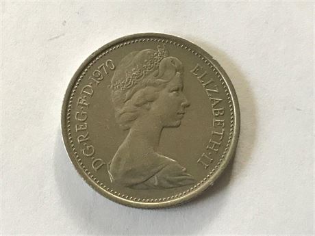 1970 UK 5 New Pence
