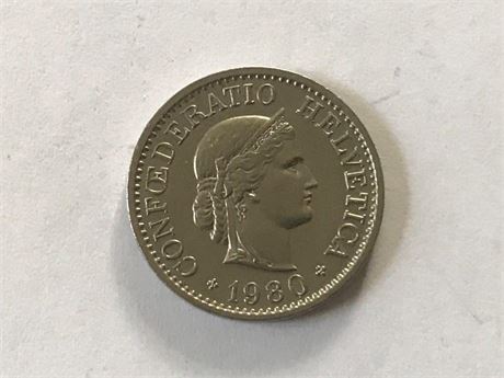 1980 Switzerland 10 Rappen