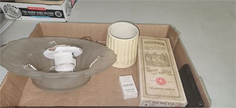 Light and a box of thread