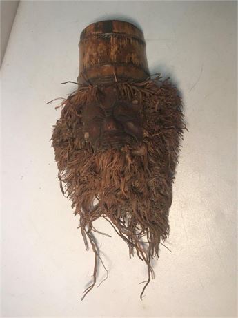Bamboo Root Face Carving