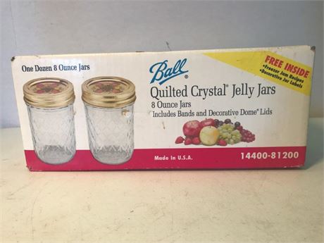 One Dozen Ball 8 Ounce Jars