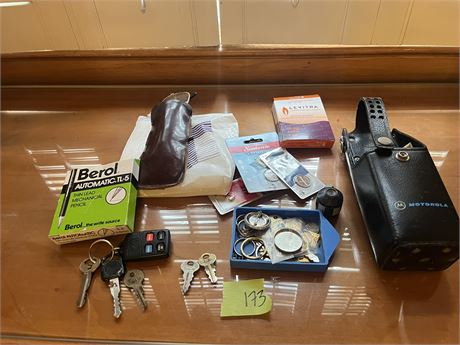 Misc. Lot, Keys, Batteries, Glasses, etc,