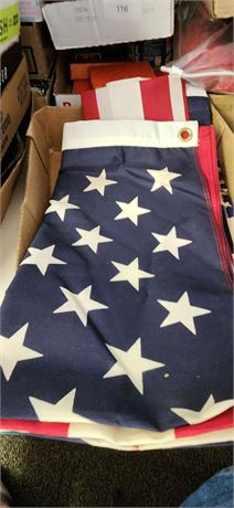 Flags and small blanket