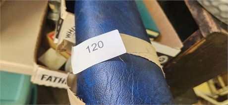 Piece of blue leather like cloth