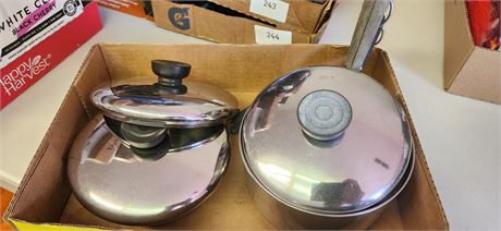 Lot Of 2 Pots & Lids