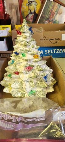 Vintage Ceramic White Christmas Tree
