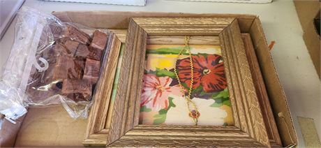 Wood Framed Pictures & Miscellaneous Items