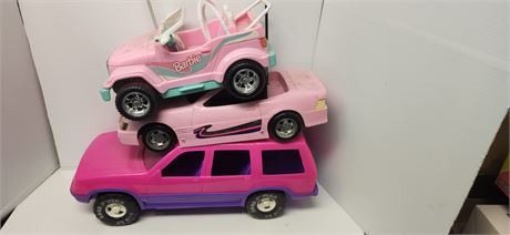 3 Plastic Cars