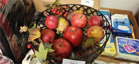 Basket Of Artificial Fruit