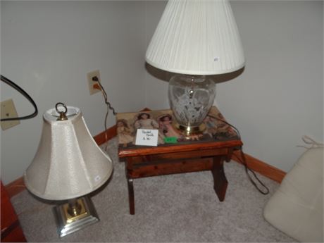 Stool and Lamps