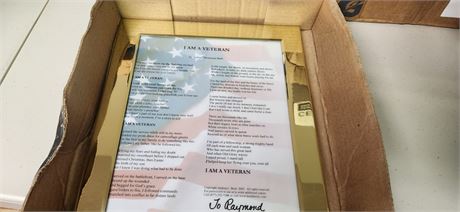 Framed Veteran Poem