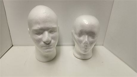 2 Styrofoam Heads