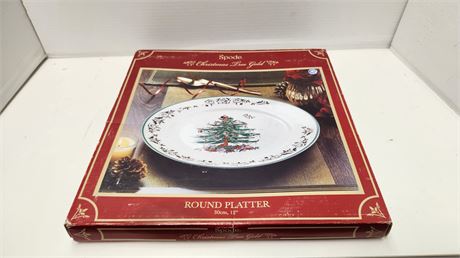Spode Christmas Tree Pattern Round Platter