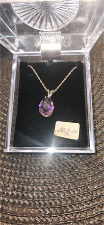Large amethyst necklace