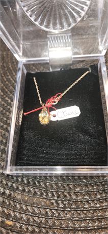 Tear dropped shaped citrine necklace