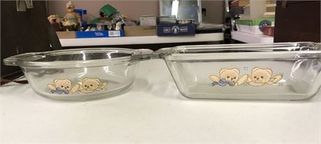 Anchor Hocking Teddy Bear Dishes