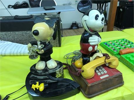 Mickey & Snoopy Phones (Damaged)