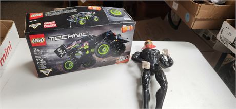 Lego Techno Monster Jam Grave Digger Building Kit & Power Ranger Action Figure