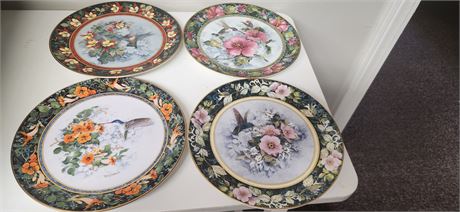 4 collectable Hummingbird Plates