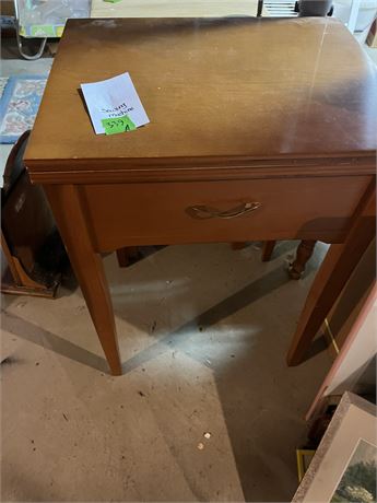 Vintage Sewing Machine and Table