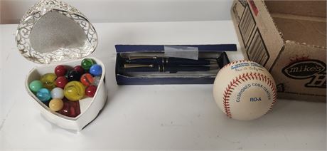 Marbles & Pens & Baseball