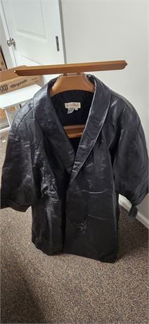 Venezia Black Leather Jacket. Size C4